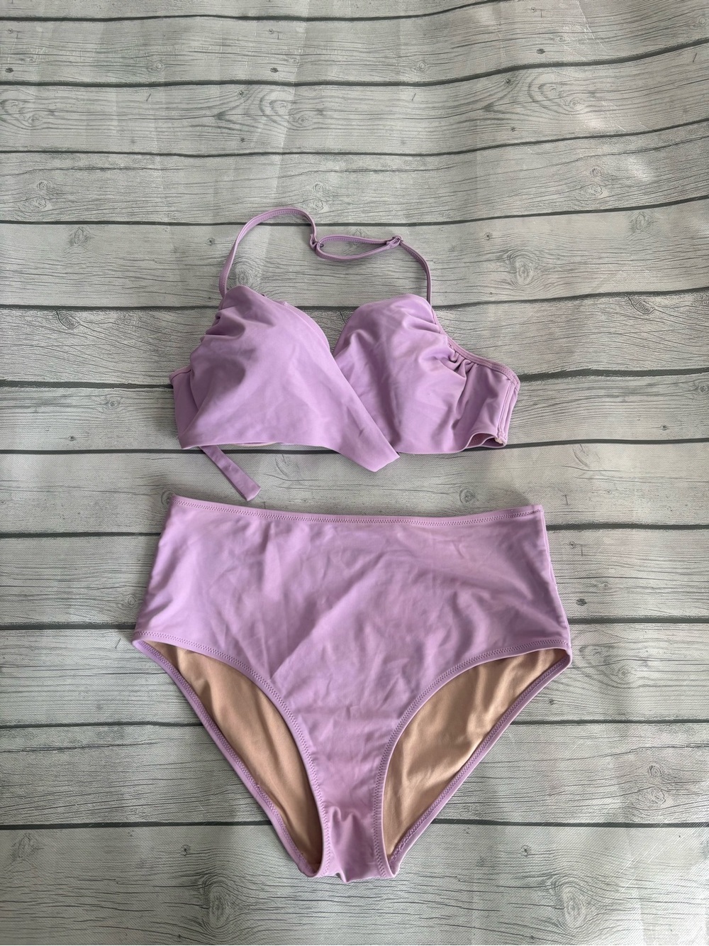 Old Navy Lilac High-Waist Bikini Set - Women Swim
